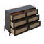 Commode 6 tiroirs 6 tiroirs Boho