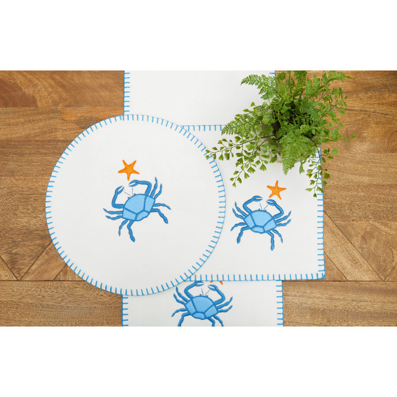 Ensemble de 6 napperons Crab Felt
