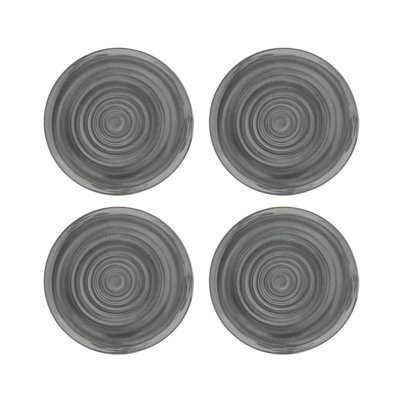 Ensemble de 4 assiettes en mélamine Whisk