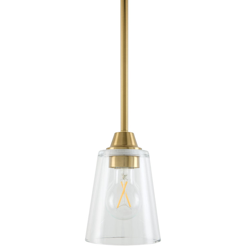 Depardieu Pendant, Clear, Brass