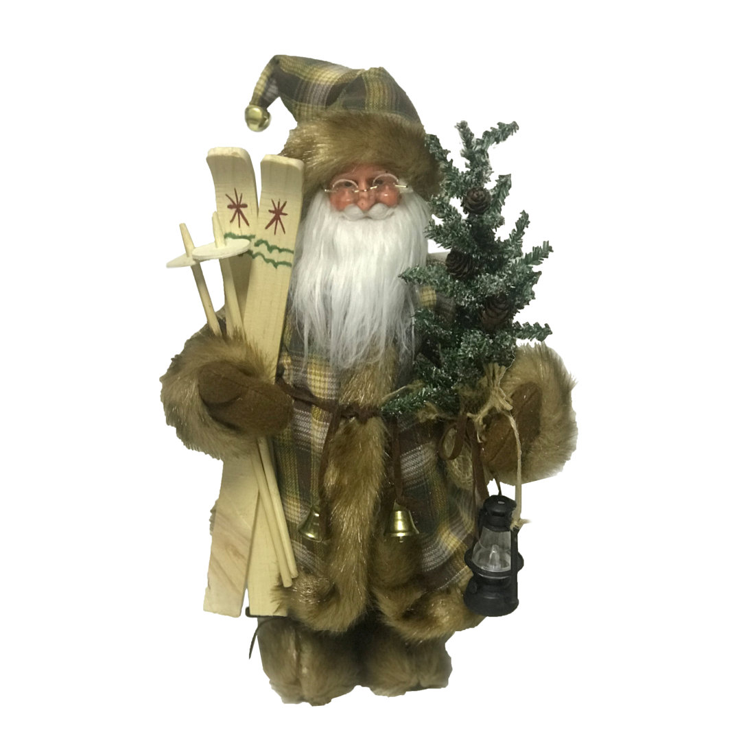 15" Woodsman with Skis Santa The Holiday Aisle®