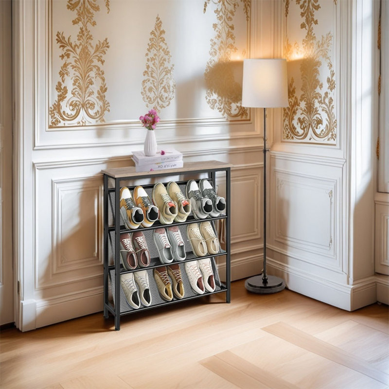 Pour la maison, le vestibule, la chambre à coucher et la porte, étagère à chaussures, Grège / noir