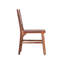 2pcs Brown Rustic Dining Chairs, Leather Woven Back, Hardwood Of 2 Seating, Construction, Finish