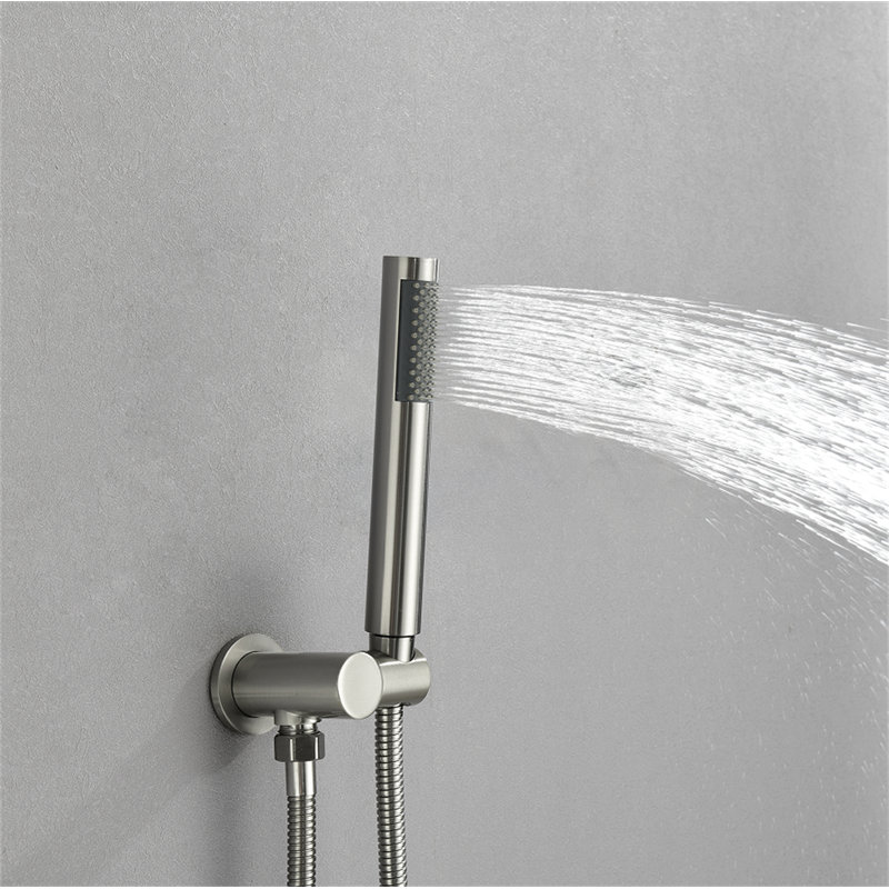 Pomme de douche double standard / double, Nickel brossé