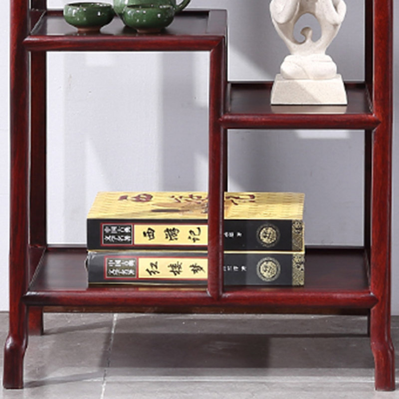 Simple multi-layer solid wood shelving