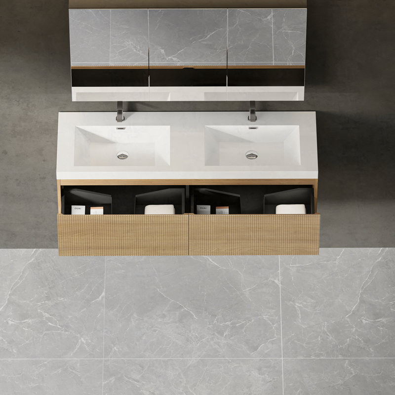 Ensemble de meuble-lavabo mural 60 po avec lavabo 60 po