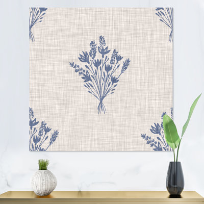 «Vintage Blue Famhouse Flower II», reproduction d'art sur toile à motifs