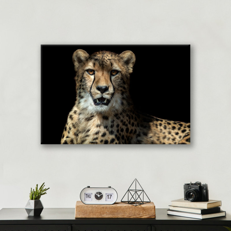 Reproduction de léopard - art mural animalier de la faune - affiche sur toile jungle léopard - œuvre d'art de la nature safari - décor de prédateur