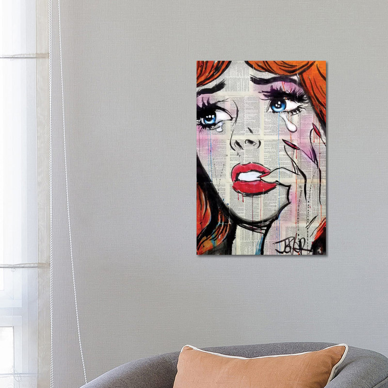 Retro Pop Tears by Loui Jover - Wrapped Canvas Print, 66.04 cm H x 45.72 cm W x 1.91 cm D