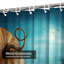 Rideau de douche d'Halloween citrouille vert avec 12 crochets-329482752