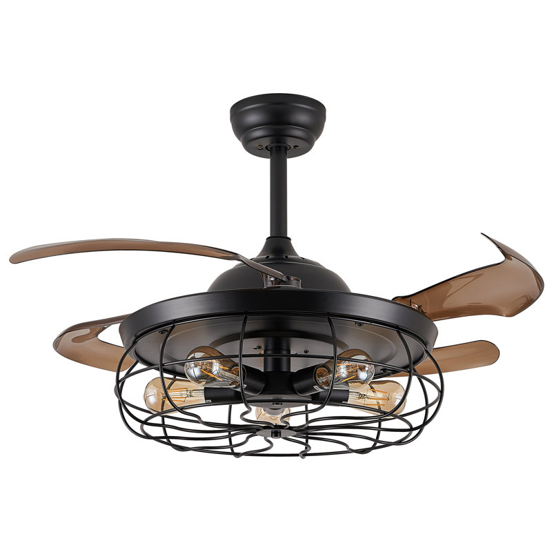 Ventilateur de plafond 42 po Jailin, Noir