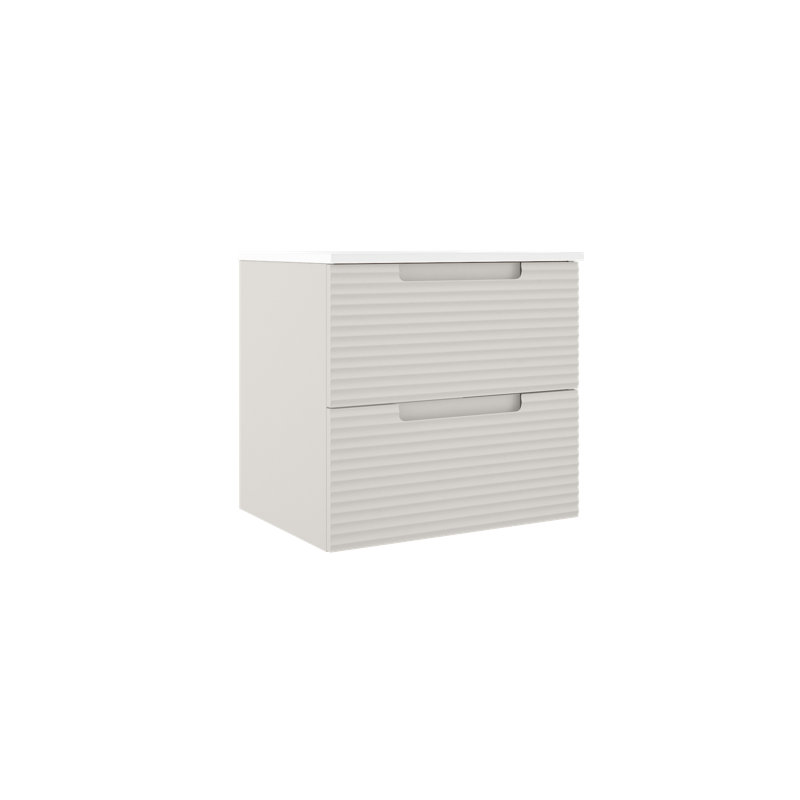 Moncler 24'' Single Bathroom Vanity with Ceramic Top, Beige