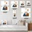 Fleurs abstraites sur formes minimalistes VI - Horloge murale moderne-277321906