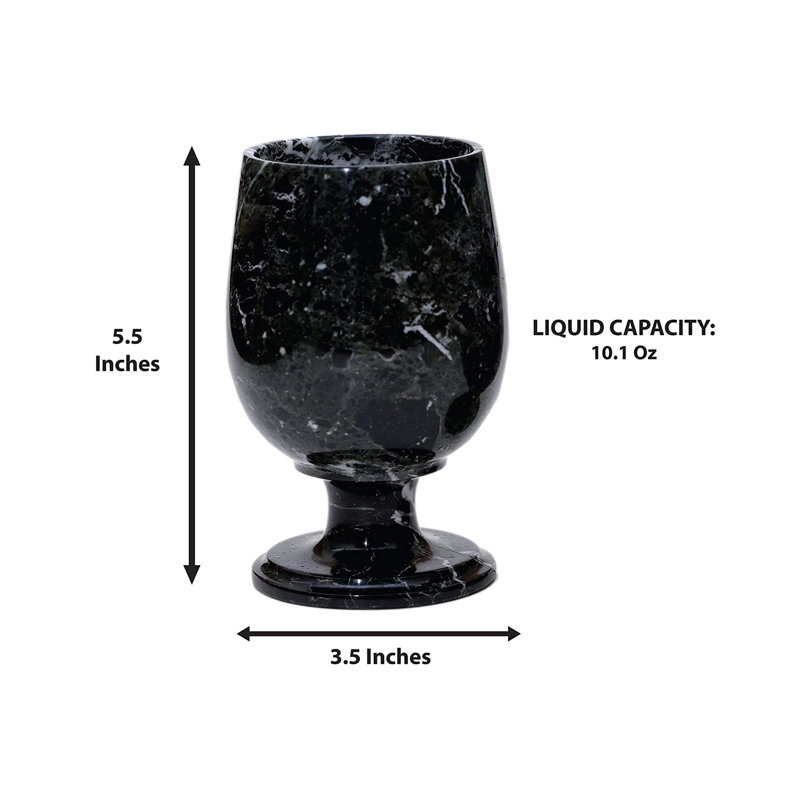 Ensemble de 2 verres à vin Daaniya, Noir