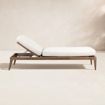 Amine 24'' Outdoor Acacia Chaise Lounge