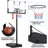 Yaheetech  Adjustable Height Adjustable Foldable 110Cm Metal Portable Fill-Size Basketball Hoop
