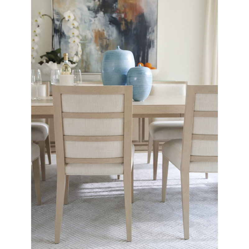 Sunset Key Nicholas Upholstered Back Side Chair, Ivory Polyester Blend