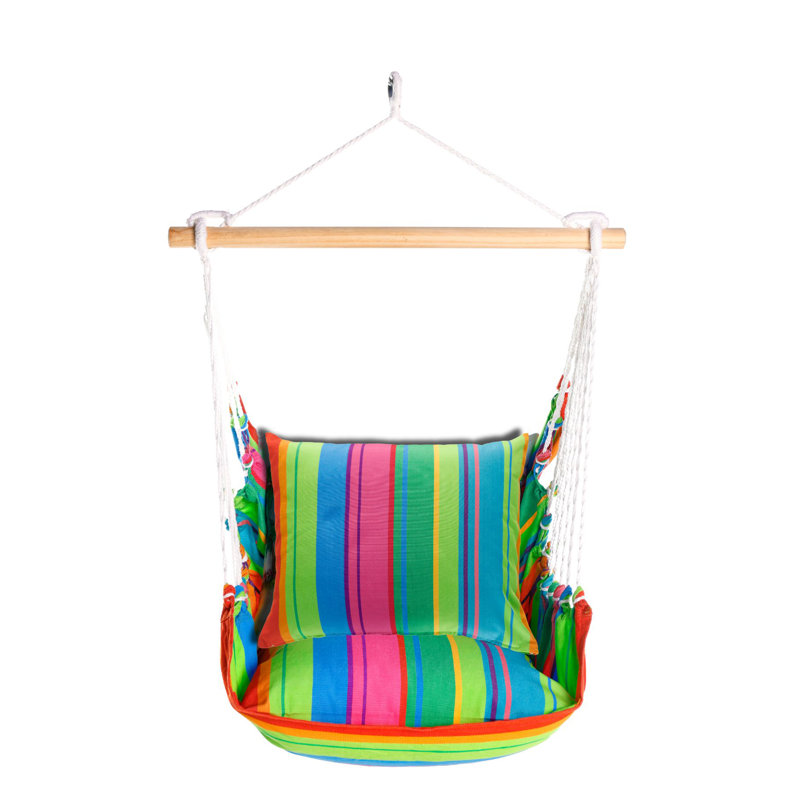 Ensemble de balançoire hamac 4 pièces: balançoire, coussin de dossier, coussin inférieur et sac fourre-tout