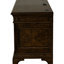 Bureau à 5 tiroirs, rectangulaire, chêne bruni, grain de bois, bureau ergonomique en chêne avec cinq tiroirs, conception pratique, commodité, H 31,97 po x l 66 po x P 24 po
