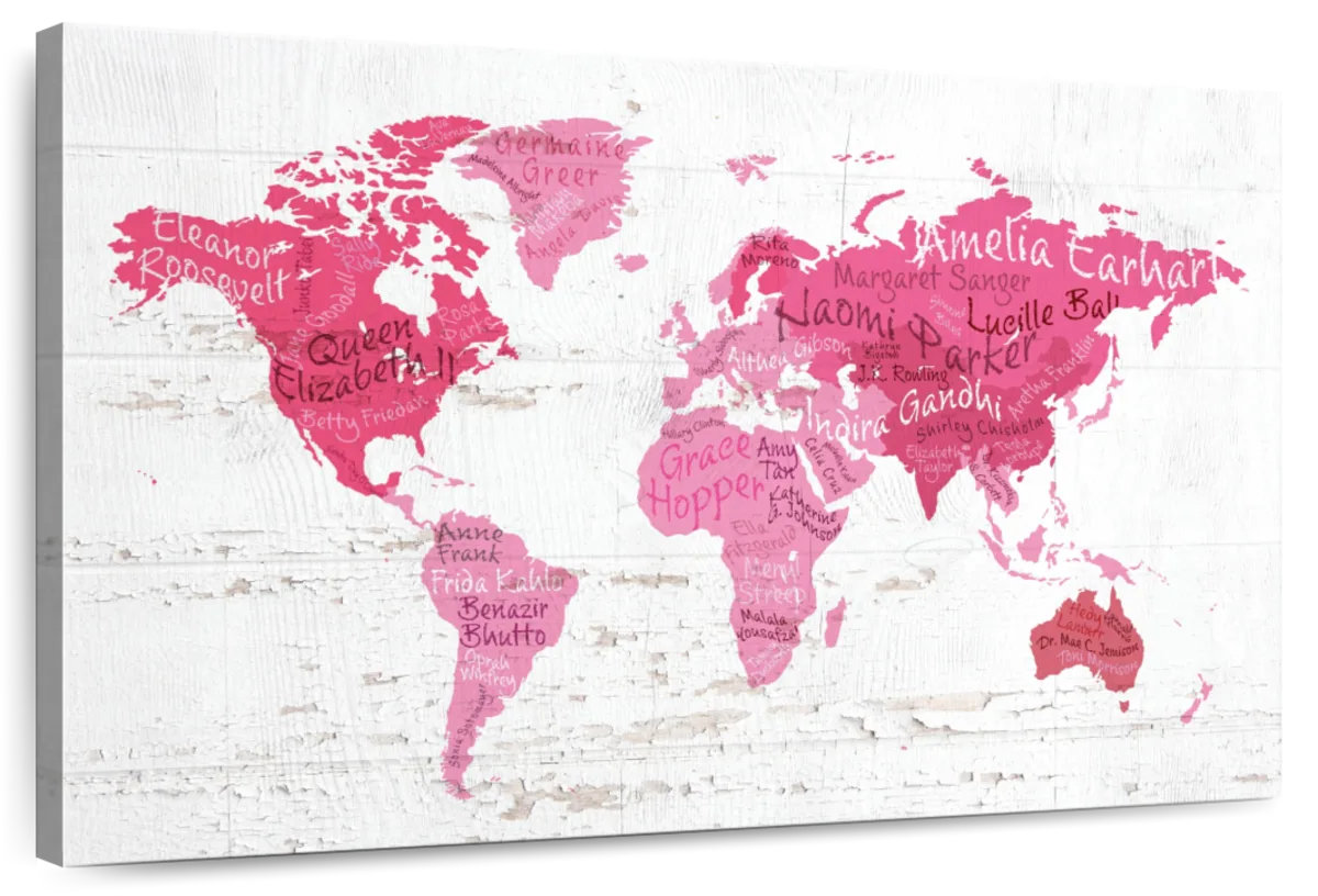 Ebern Designs Iconic Females World Map | Wayfair