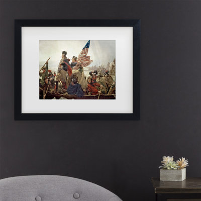 " Washington Crossing Delaware River in 1776 " Oil Print