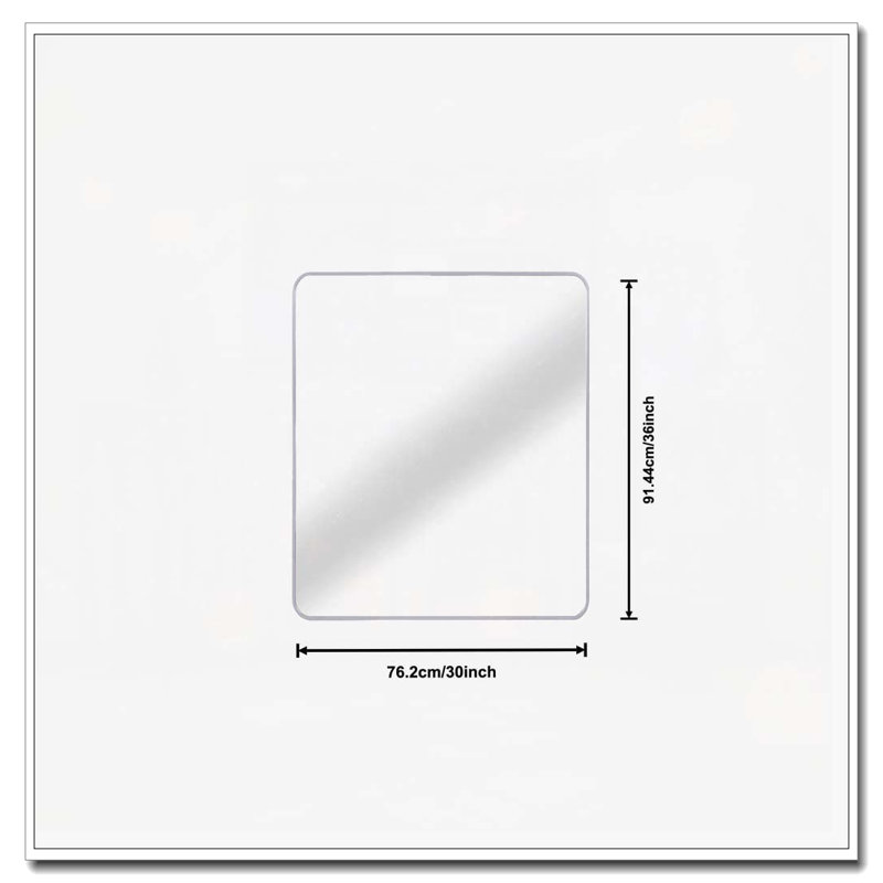 Metal Framed Square Bathrrom Mirror for Wall, Silver