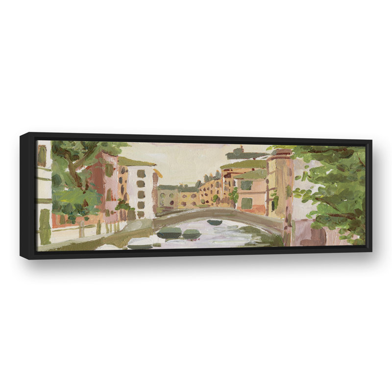 European Canal, reproduction d'art sur toile encadrée, H 13,75 po x l 37,75 po x P 1,75 po