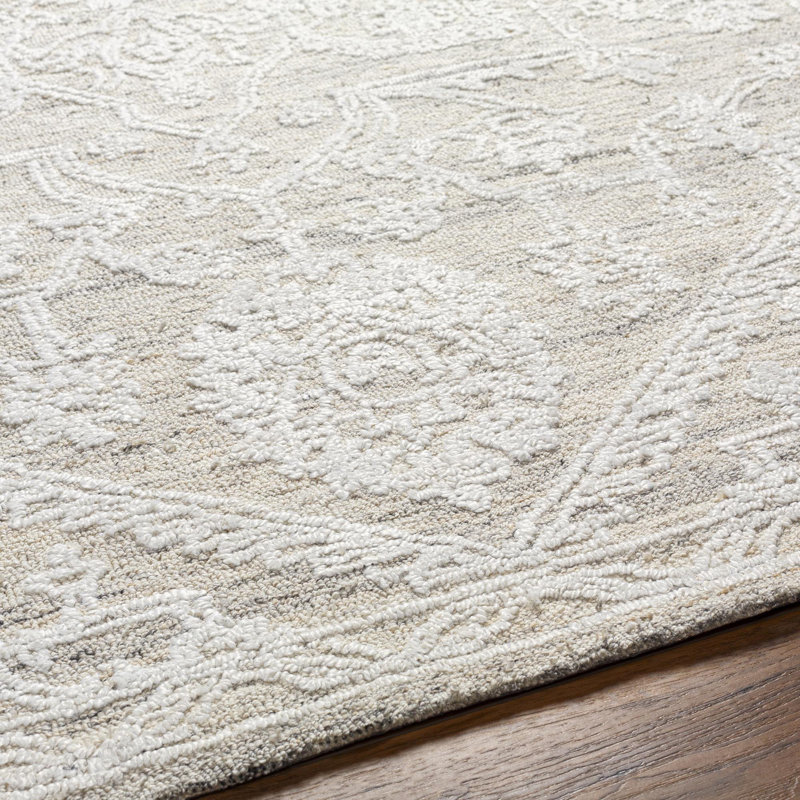 Oriental Area Rug, Rectangle 6' x 9', Beige