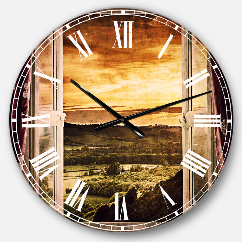 Horloge murale paysage surdimensionnée, Moyenne