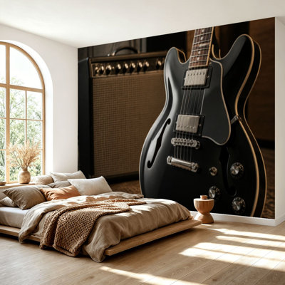 Wall Mural Peel and Stick Wallpaper Jazz Guitar Amp Self-Adhesive Removable Contact Paper Wall Decor for Living Room Bedroom 69"H x 96"W