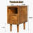 Narrow Bedside Table, Solid Wood Bedside Table With Drawers, Walnut Medieval Modern Bedside Table, Small Side Table With Open Storage Rack, Suitable For Bedrooms (12 Inches)-1827271422-1825249833