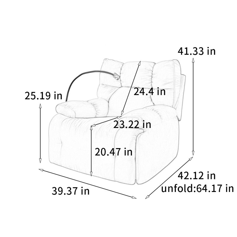 Fauteuil ergonomique rotatif et réglable, Blanc cassé
