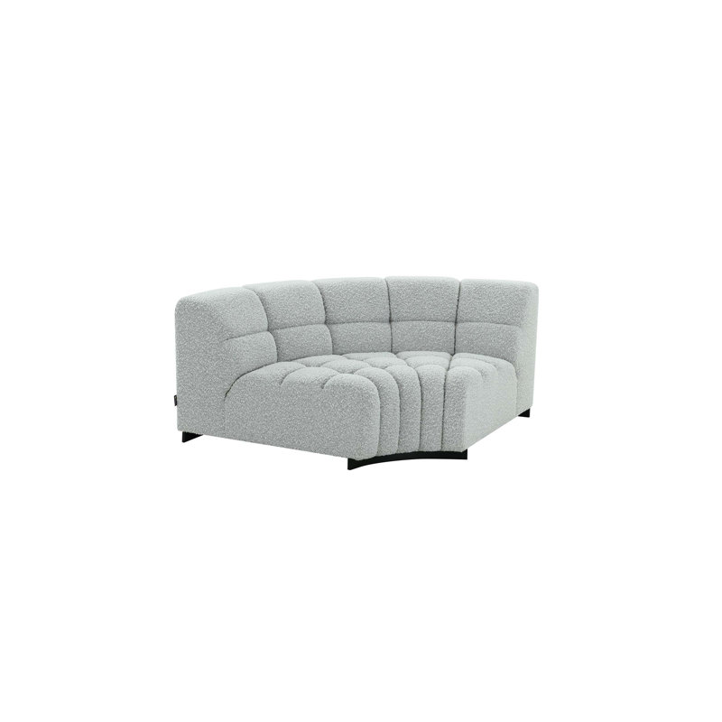 Modern Modular Sectional Sofa Set, Gray Polyester, 31" H x 89" W x 89" D