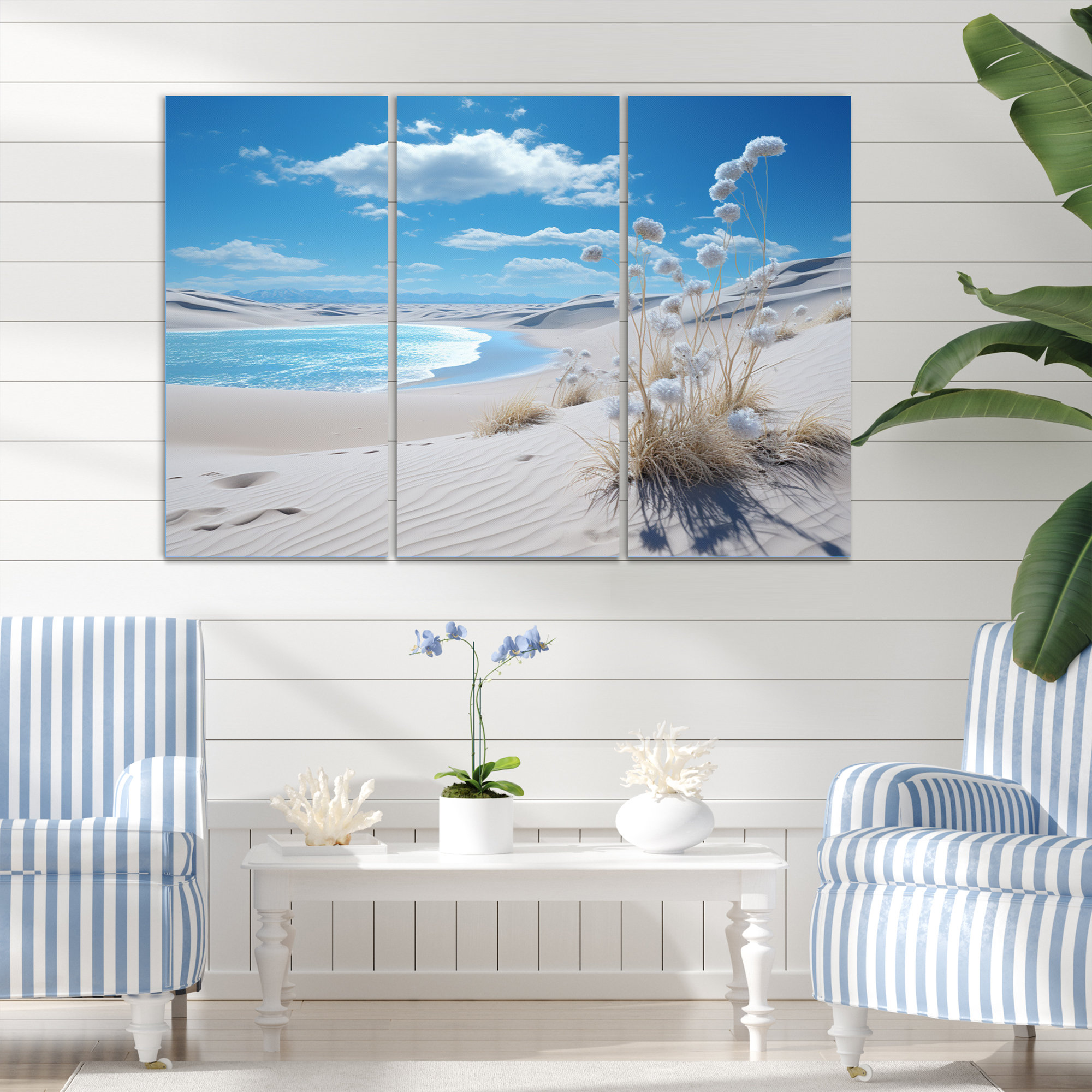 DesignArt Beach Dunes Grass I Landscapes Metal Wall Art Living Room