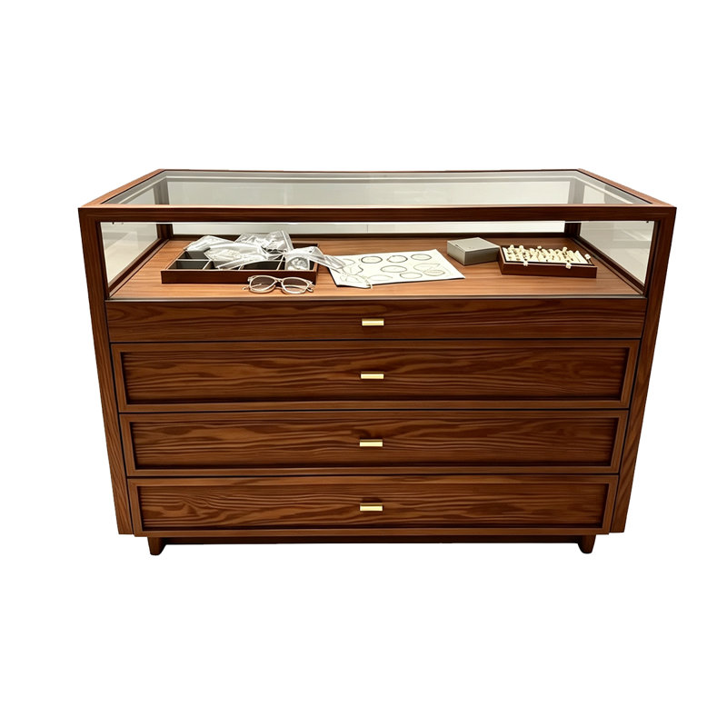 Vitrine à bijoux 39,37 po, H 35,43 po x l 39,37 po x P 21,65 po