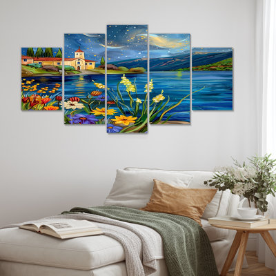 Noelie - River, art mural sur toile 5 pièces