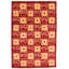 Tapis décoratif en laine de conception unique 6 pi 7 po x 10 pi noué à la main new age ziegler