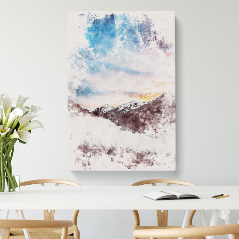 The Cloudy Mountains - Wrapped Canvas, 76cm H x 50cm W x 3cm D