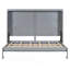 Lit escamotable double pleine grandeur, gris