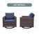 Ingvald Swivel Rocking Patio Wicker Chairs with Cushions (Set of 4)