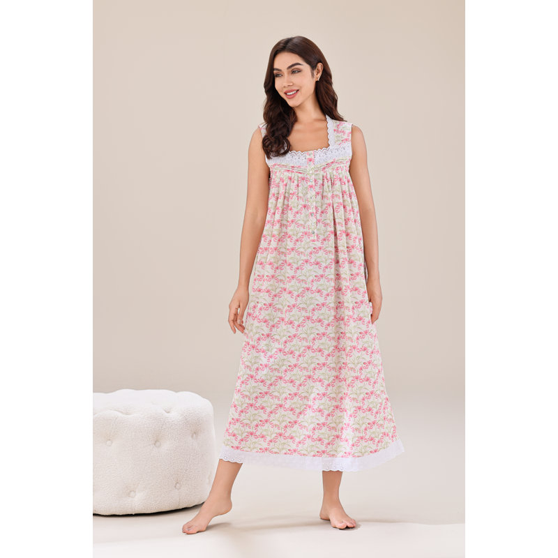 Brieanne Cotton Twill Mid-Calf Bathrobe, S