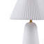 Lampe de table en céramique avec abat-jour en tissu cannelé
