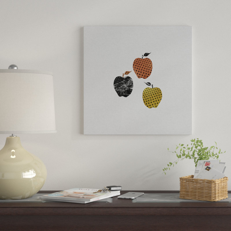 «Scandi Apples», impression sur toile, H 48 po x l 48 po x P 1,5 po, Toile tendue, Pas de tapis
