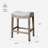Maven Lane Adrien Backless Saddle Kitchen Stool with Fabric Upholstery-125402551-125402558