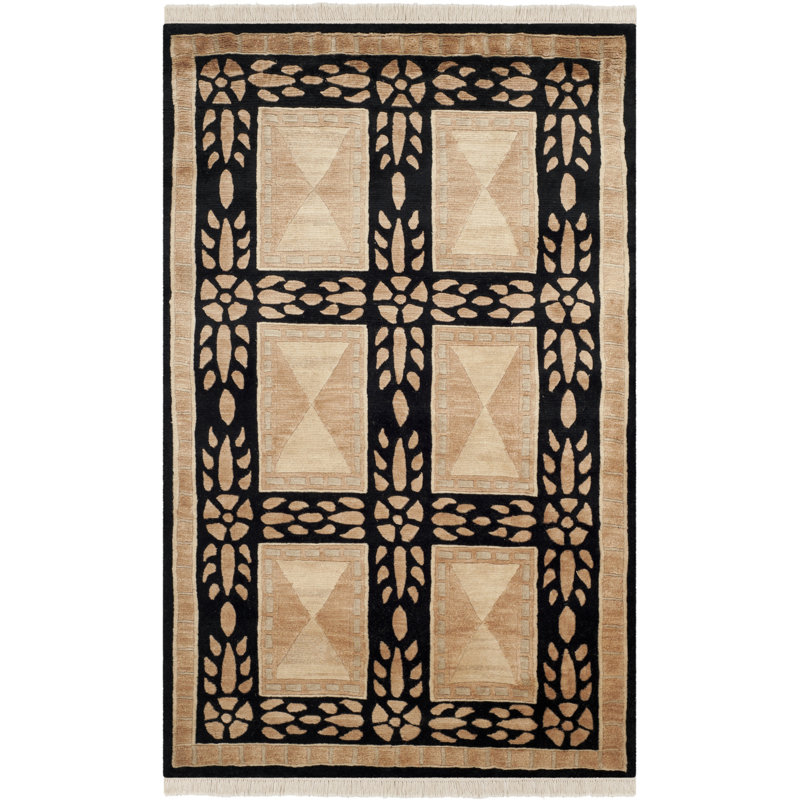 Tapis 100% laine noué à la main Vienna, Rectangle 9 pi x 12 pi