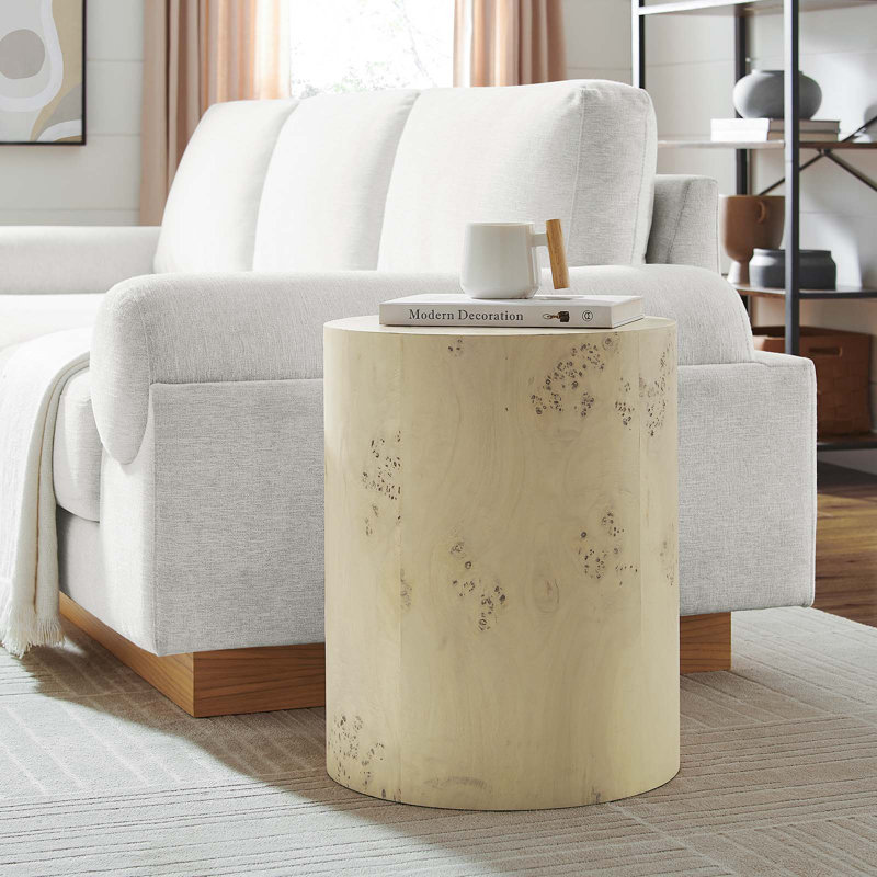 Table d'appoint 16 po Modway Cosmos, Bois madré blanchi