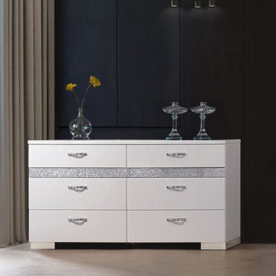 ACME Naima II Dresser, White High Gloss