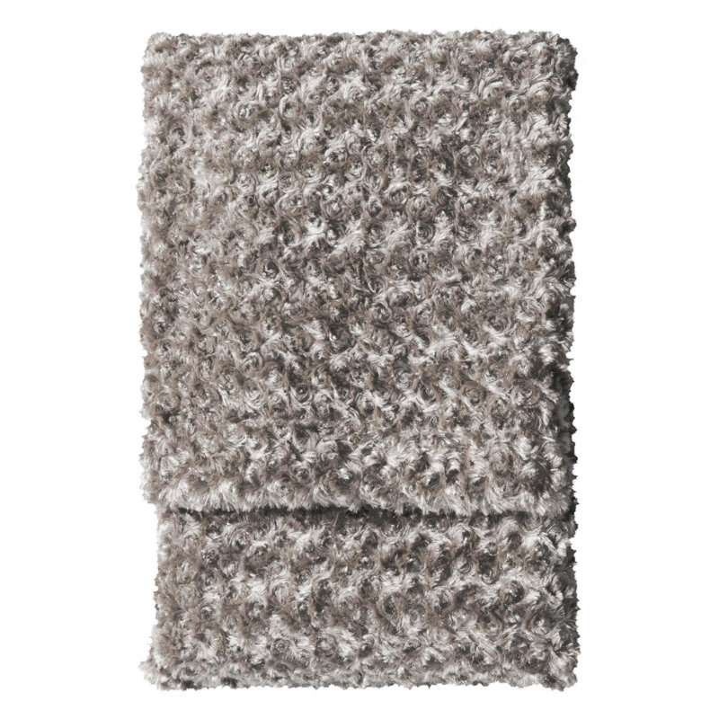 Roseline Plain Weave / Muslin Throw Blanket, Taupe