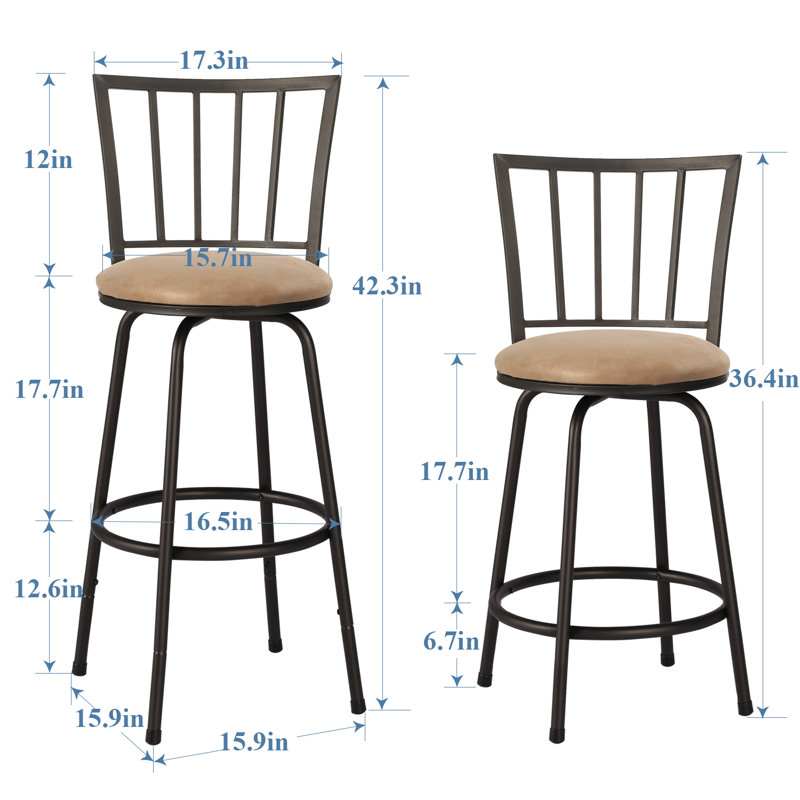 Tabouret de bar pivotant 29 po Bumpy, 2
