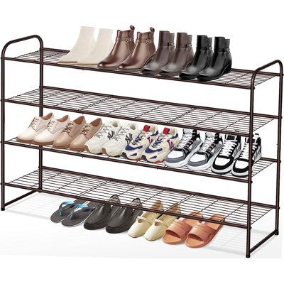 24 Pair Stackable Shoe Rack